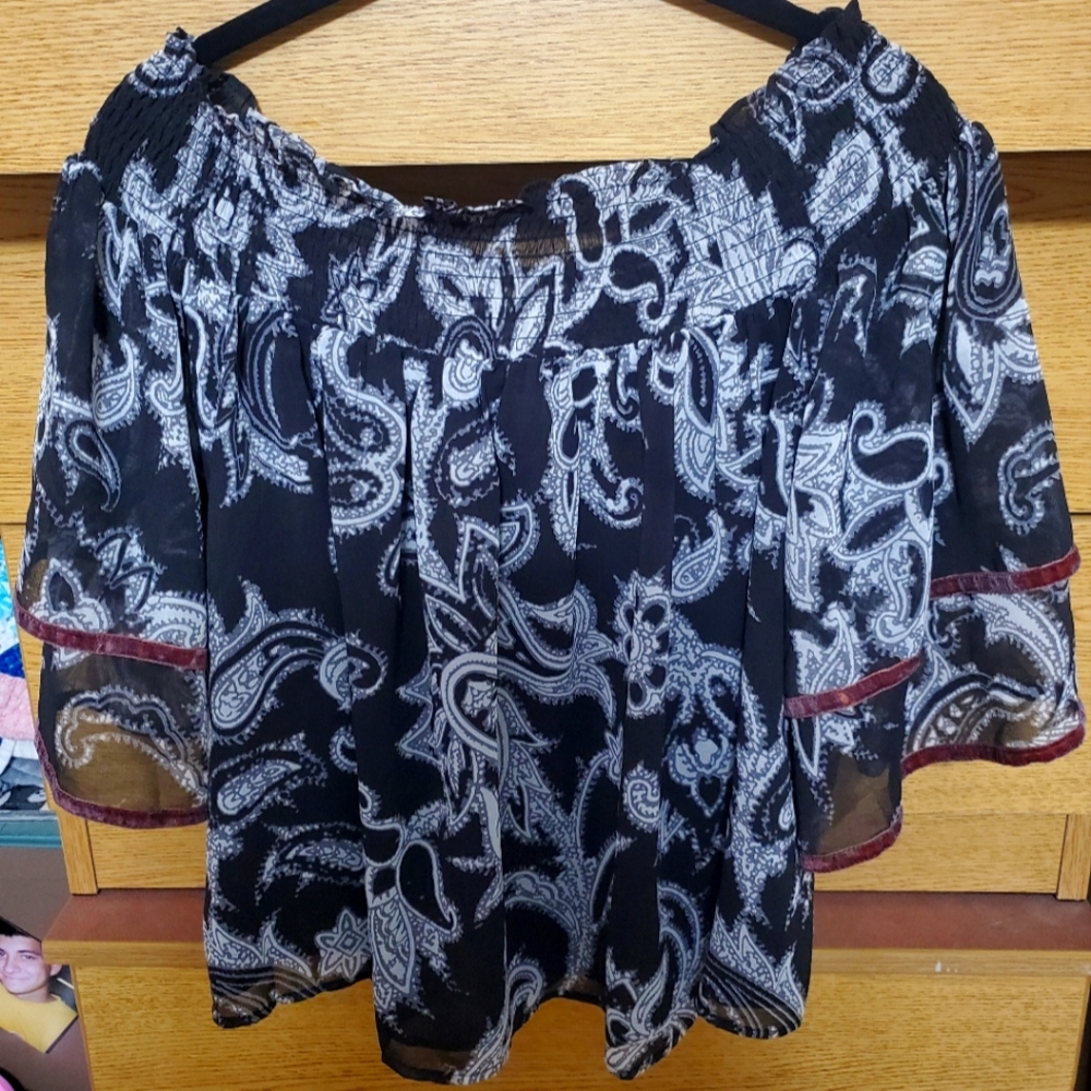 Loft Off The Shoulder Flowy Bouse